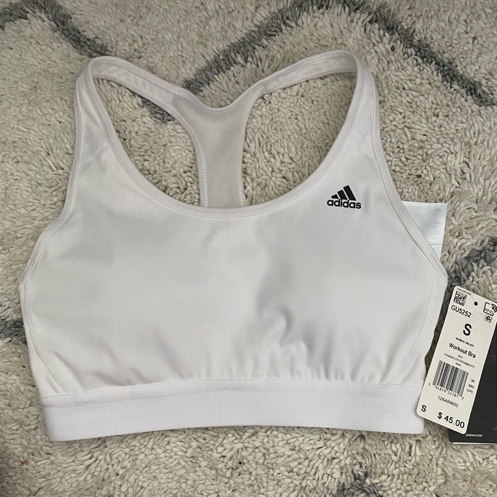 Adidas Sports Bra in White size S (new with tag)